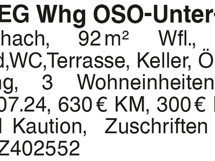 3 Zi Whg OSO-Unterfischach