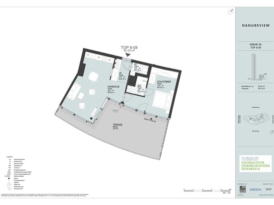 38m2 Terrasse zum Träumen! Wasserblick - U1 Donauinsel - Luxus Wohnen! Erstbezug und provisionsfrei