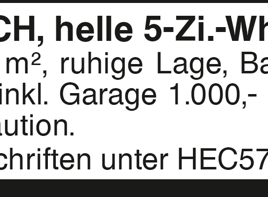 HCH, helle 5-Zi.-Whg.