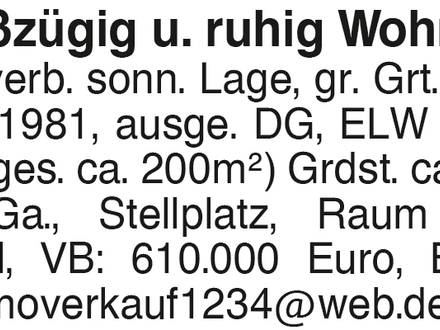 Großzügig u. ruhig Wohnen