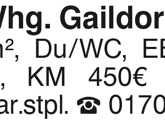 1 1/2 Zi.-Whg. Gaildorf