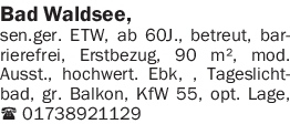 Vermietung 3-4 Zimmer-Wohnungen