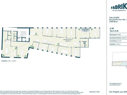 Modernes Stilbüro mit Terrasse - 615 m²