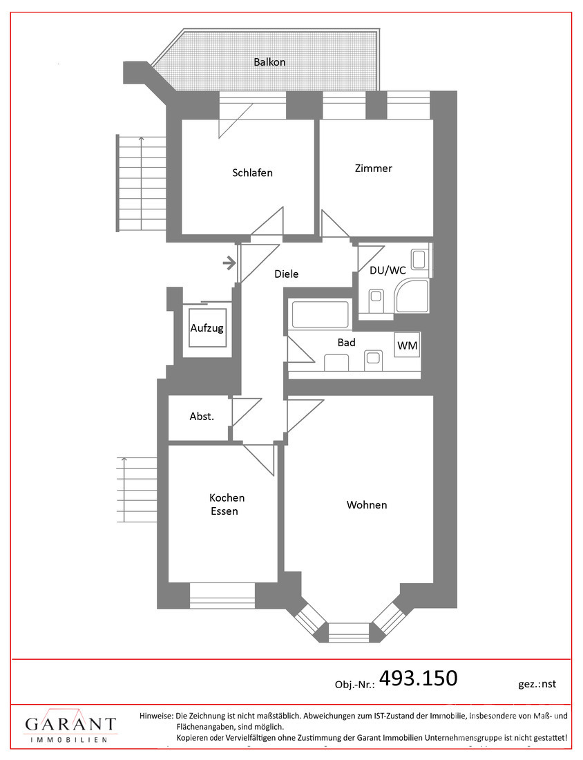 3 Zimmer-Wohnung im beliebten Stadtteil Chemnitzer Kaßberg – 09112 Chemnitz, 9112 Chemnitz – Vorschaubild 4