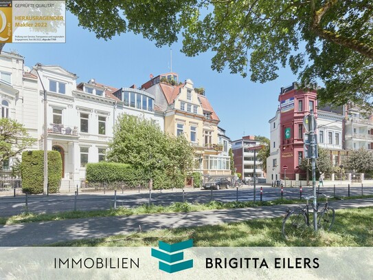 Top-Weserlage: Exklusive Wohnung in Alt-Bremer Villa mit gemeinschaftlicher Dachterrasse!