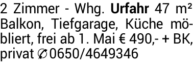 2-Zimmer Mietwohnung in Linz (4040) 47m²