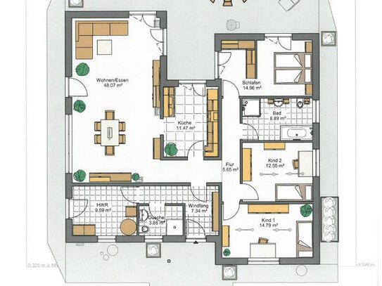 Modernes Haus mit Pultdach KFW 55