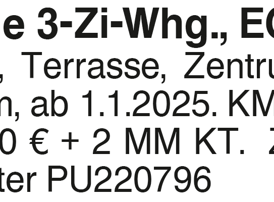 Sonnige 3-Zimmer Wohnung EG