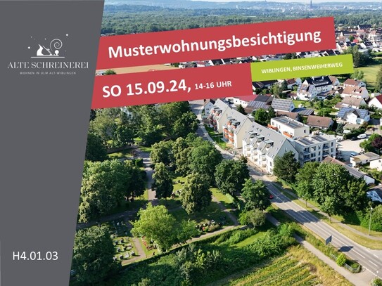 3-Zimmer Wohnung mit Balkon im 1. Obergeschoss | Süd-West | Alte Schreinerei | H4.01.03