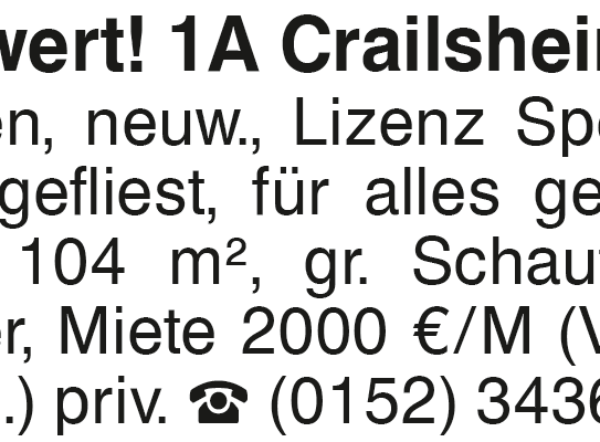 Goldwert! 1A Crailsheim