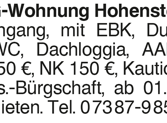 3-Zi-DG-Wohnung Hohenstein