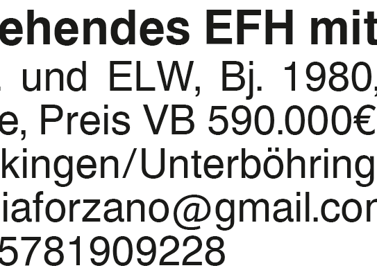 Freistehendes EFH in Unterböhringen