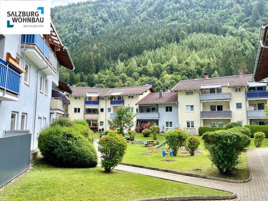 Wohnen in Bad Hofgastein! Geförderte 3-Zimmer Erdgeschoßwohnung mit Terrasse! Mit hoher Wohnbeihilfe oder Mietzinsminde…