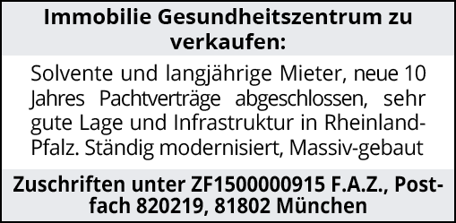 Immobilie Gesundheitszentrum zu verkaufen: Solvente und langjährige Mieter, neue 10 Jahres Pachtverträge abgeschlossen