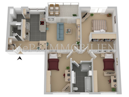 SONDERANGEBOT: INVESTMENT IN MODERNE BARRIEREFREIE 4 - ZIMMER ETW MIT LOGGIA & 5% AfA VORTEIL