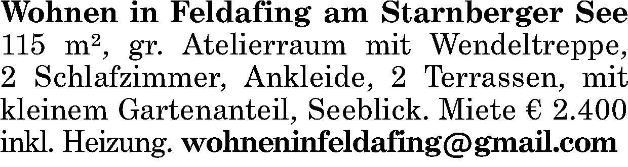                                                               Wohnen in Feldafing                                                       in Feldafing (Starnberg)