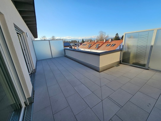 Neubau! 4- Zi.-Wohnung im DG mit Dachterrasse im Neubaugebiet Ellmosener Wies am Ortsrand von Bad Aibling