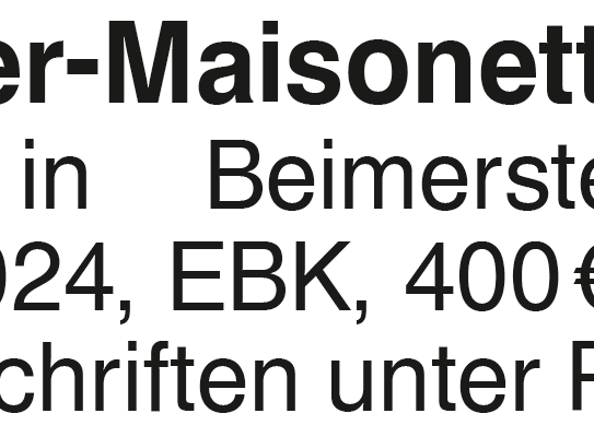 2-Zimmer-Maisonette-Wohnung