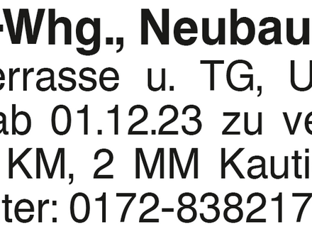 2,5 -Zi.-Whg., Neubau