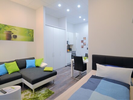 Direkt in der Innenstadt, 5 Min zum Bahnhof, vollausgestattete möblierte Apartments kurzfristig frei