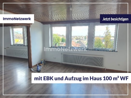 NEU***schicke, teilsanierte 100 m² DG Wohnung mit EBK & Aufzug***NEU