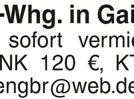 3-EG-Zi.-Whg. in Gaildorf,