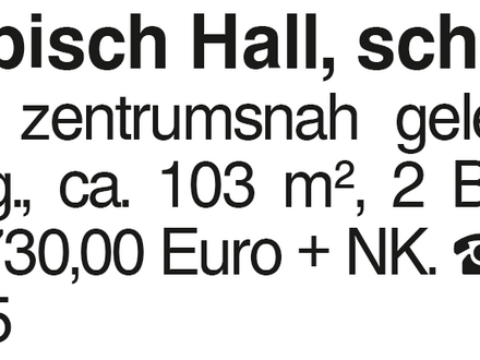 Schwäbisch Hall, 4-Zimmerwohnung,
