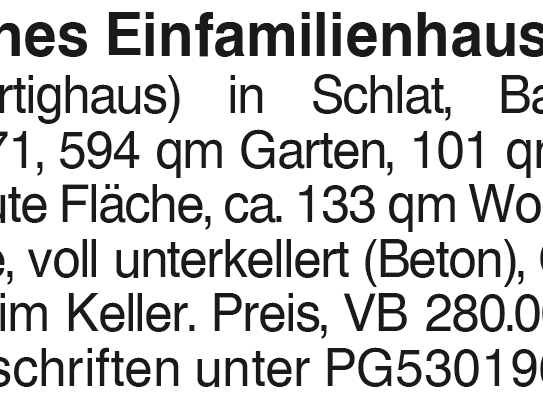 Kleines Einfamilienhaus in Schlat