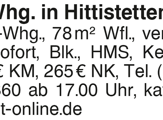 3 Zi-Whg. in Hittistetten