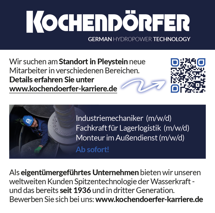 Als eigent&uuml;mergef&uuml;hrtes Unternehmen bieten wir unseren weltweiten Kunden Spitzentechnologie der Wasserkraft- und das bereits seit 1936 und in dritter Generation.&nbsp;
Wir suchen eine/n Industriemechaniker (m/w/d). Jetzt bewerben.&nbsp;