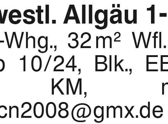 FeWo westl. Allgäu 1-4 Pers.