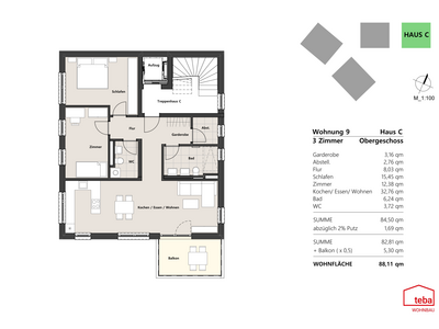 Wohnung 9 - 1.OG Haus C