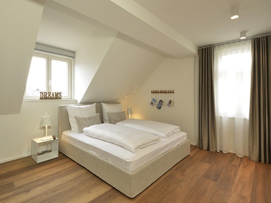Business und Design: luxeriöse 3-Zimmer-Apartment mit TV, WLan, Balkon, Küche, Dusche/WC, Waschmaschine, Trockner - all…
