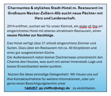 Charmantes & stylishes Stadt-Hotel m. Restaurant