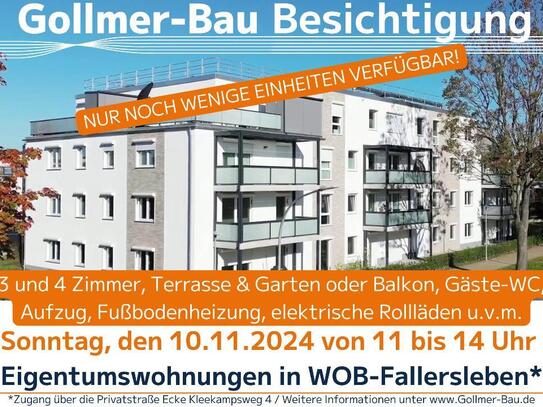 OFFENE BESICHTIGUNG am Sonntag, den 10.11.2024 von 11 bis 14 Uhr in WOB-Fallersleben