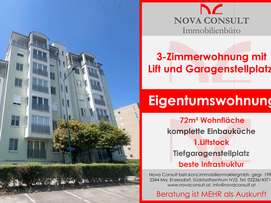 Helle 3-Zimmerwohnung mit Lift und Tiefgaragenstellplatz!