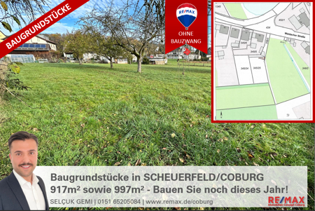 Preisreduzierung - Baugrundstück in Bestlage ohne Bauzwang ! Scheuerfeld 997 m²