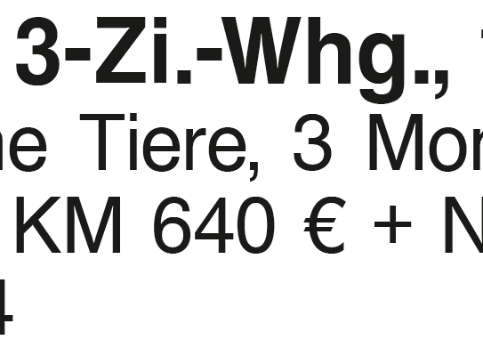 Kuchen, 3-Zi.-Whg.