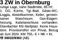 Wohnung 85mÂ² in 63785 Obernburg am Main