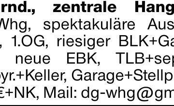 Schornd., zentrale Hanglage, 2-Zi-Whg, spektakuläre Aussicht, 80m², 1.OG,...