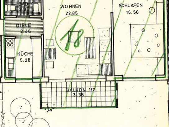 Gemütliche, frisch sanierte 2-Zimmer Wohnung