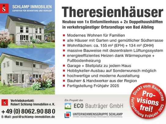 Ein ganzes Quartier als Ihr Familienzuhause- Die Theresienhäuser in Bad Aibling - KfW 40 Standard