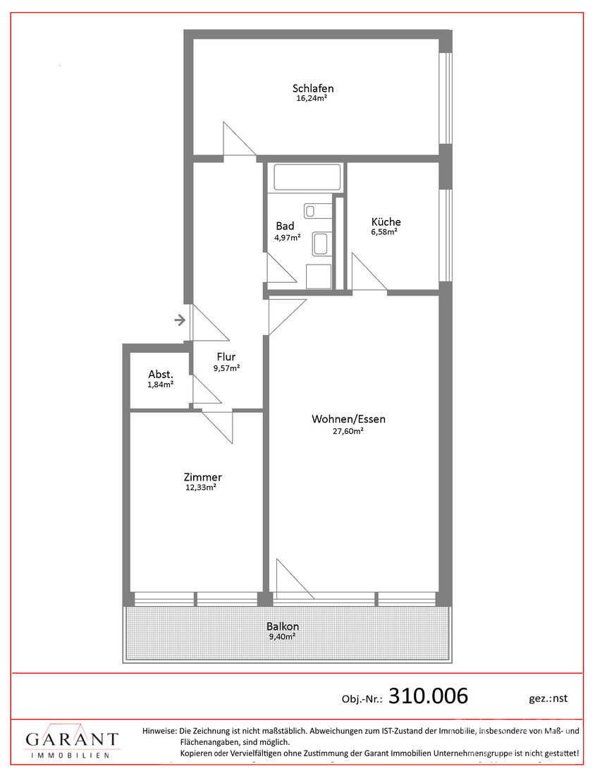 Stilvolle 3 Zimmer-Wohnung mit Weitblick bis zu den Alpen – 86163 Augsburg, 86163 Augsburg – Vorschaubild 9