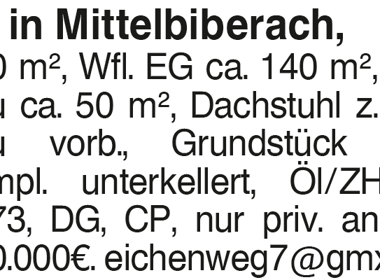 EFH in Mittebiberach