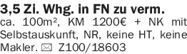 Vermietung 3-4 Zimmer-Wohnungen