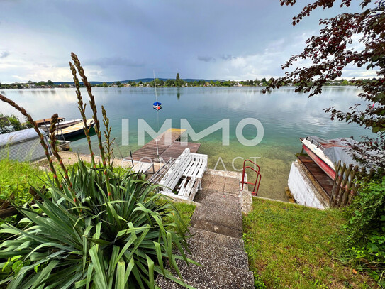 BADEHAUS mit PRIVATSTEG Superädifikat am Neufelder See I > Uferparzelle