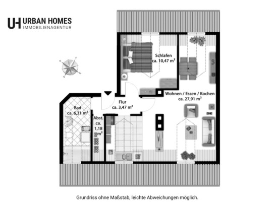 Helle, charmante 2-Zi.-Dachgeschoss-Wohnung in Sendling-Westpark