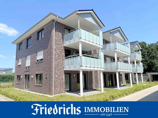 Neubau! 3-Zimmer-EG-Wohnung mit Terrasse und Carport-Stellplatz in zentraler Lage von Friesoythe