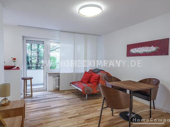 Helles, möbliertes 1-Zimmer-Apartment mit Balkon