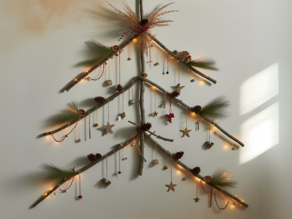 DIY Weihnachtsbaum aus Ästen